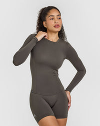 Mellow™ Soft Long Sleeve Top | Deep Taupe