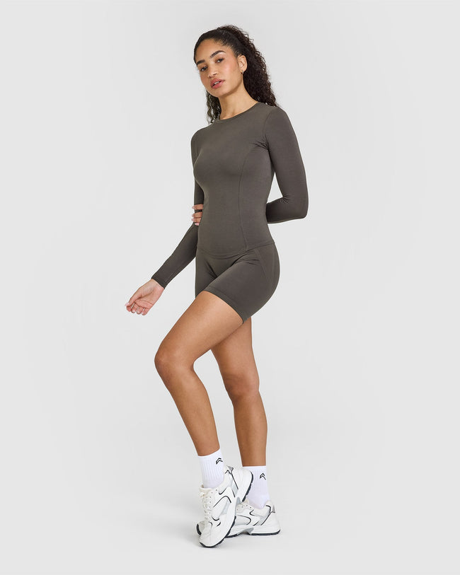 Mellow™ Soft Long Sleeve Top | Deep Taupe