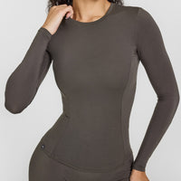 Mellow™ Soft Long Sleeve Top | Deep Taupe