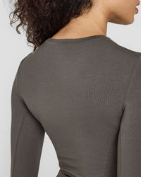 Mellow™ Soft Long Sleeve Top | Deep Taupe