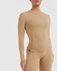 Mellow™ Soft Long Sleeve Top | Dune Brown