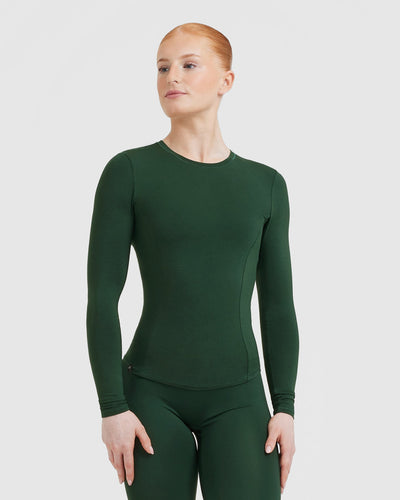 Mellow™ Soft Long Sleeve Top | Pine Green