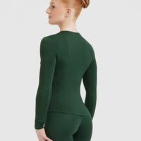 Mellow™ Soft Long Sleeve Top | Pine Green