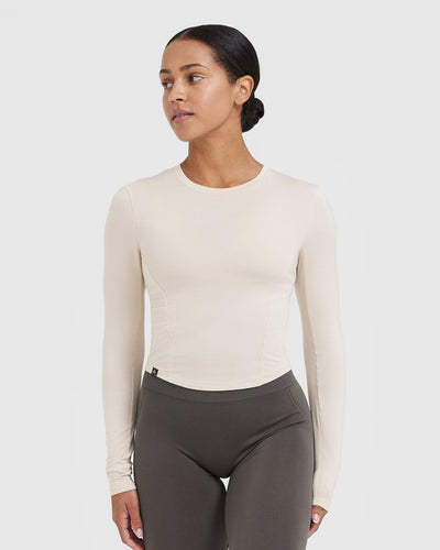 Mellow™ Soft Mid Long Sleeve Top | Sand
