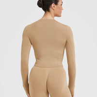 Mellow™ Soft Mid Long Sleeve Top | Dune Brown