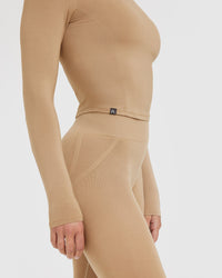 Mellow™ Soft Mid Long Sleeve Top | Dune Brown