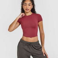 Mellow™ Soft Mid Short Sleeve T-Shirt | Burnt Cherry