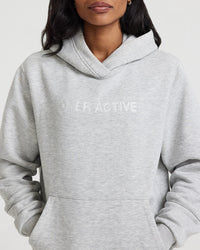 Classic Lounge Oversized Hoodie | Silver Marl