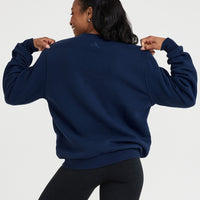 Classic Lounge Oversized Crew Neck | Midnight