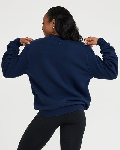 Classic Lounge Oversized Crew Neck | Midnight