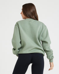Classic Lounge Oversized Crew Neck | Sage