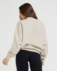 Classic Lounge Oversized Crew Neck | Sand