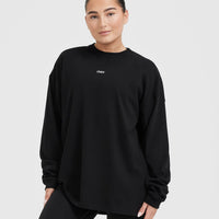 Raising The Bar Graphic Unisex Long Sleeve Top | Black