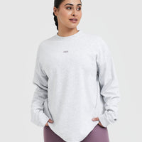 Raising The Bar Graphic Unisex Long Sleeve Top | Light Grey Marl