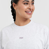 Raising The Bar Graphic Unisex Long Sleeve Top | Light Grey Marl