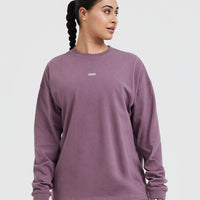 Raising The Bar Graphic Unisex Long Sleeve Top | Vintage Purple