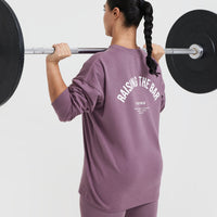Raising The Bar Graphic Unisex Long Sleeve Top | Vintage Purple