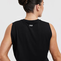 Raising The Bar Graphic Muscle Crop Vest | Black