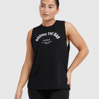 Raising The Bar Graphic Unisex Muscle Vest | Black