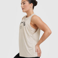 Raising The Bar Graphic Unisex Muscle Vest | Sand