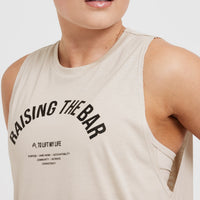 Raising The Bar Graphic Unisex Muscle Vest | Sand
