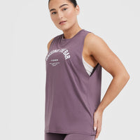 Raising The Bar Graphic Unisex Muscle Vest | Vintage Purple