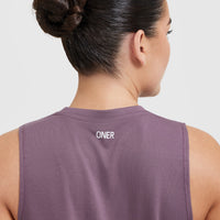 Raising The Bar Graphic Unisex Muscle Vest | Vintage Purple