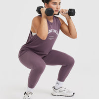 Raising The Bar Graphic Unisex Muscle Vest | Vintage Purple