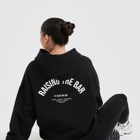 Raising the Bar Graphic Unisex Oversized Hoodie | Black