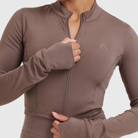 Timeless Crop Jacket | Cool Brown