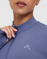 Timeless Crop Jacket | Slate Blue