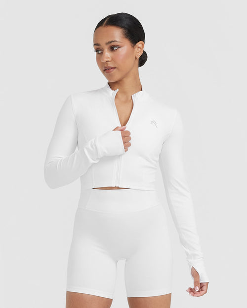 Oner Modal Timeless Crop Jacket | White