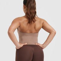 Timeless Halter Neck Mid Vest | Deep Walnut