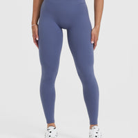 Timeless High Waisted Leggings | Slate Blue