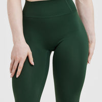 Timeless High Waisted Leggings | Pine Green