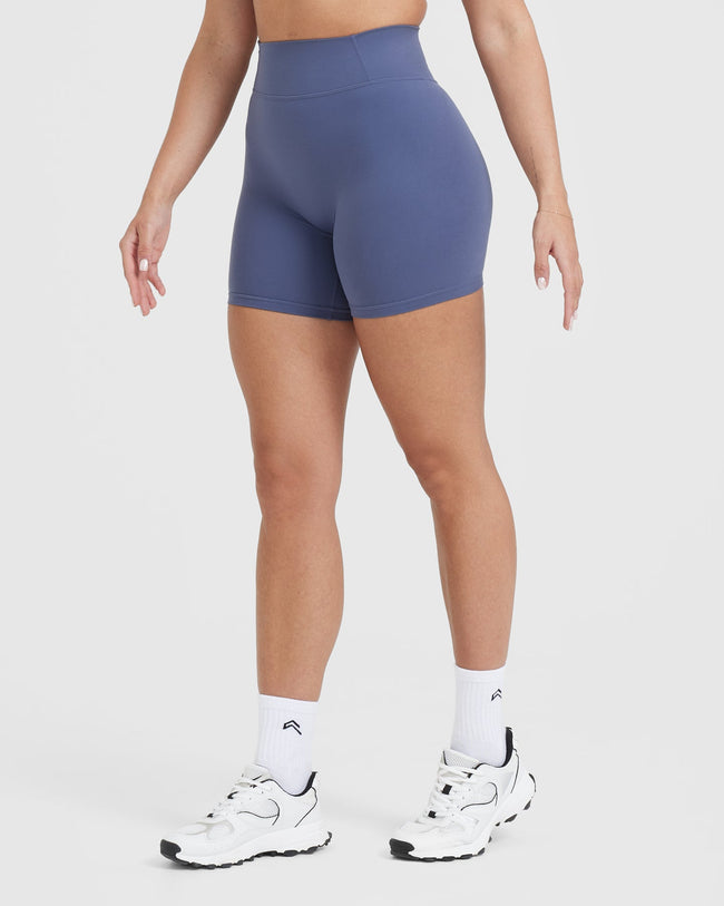 Timeless High Waisted Shorts 6" | Slate Blue
