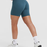 Timeless High Waisted Shorts 6" | Lake Blue