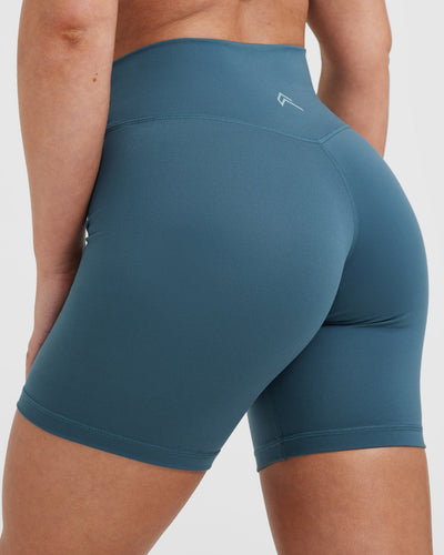 Timeless High Waisted Shorts 6" | Lake Blue