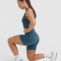 Timeless High Waisted Shorts 6" | Lake Blue