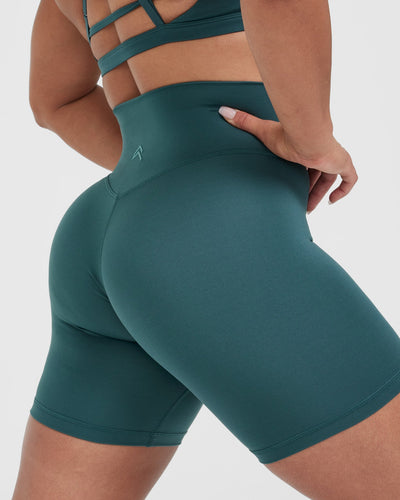 Timeless High Waisted Shorts 6" | Marine Teal