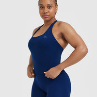 Timeless Square Neck Mid Vest | Midnight