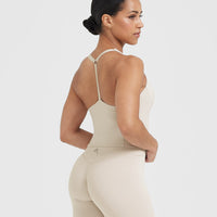 Timeless Square Neck Mid Vest | Sand