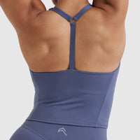 Timeless Square Neck Mid Vest | Slate Blue