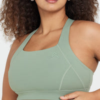 Timeless Wide Strap Sports Bra | Sage