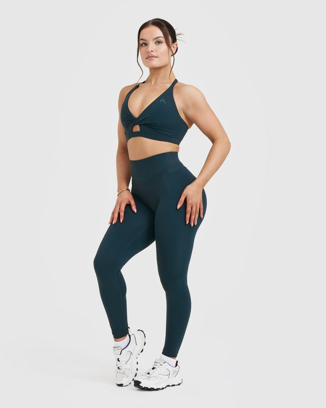 Unified High Waisted Leggings | Oil Blue
