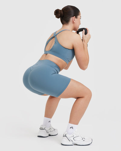 Unified High Waisted Shorts 6" | Moonstone Blue