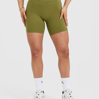 Unified High Waisted Shorts 6" | Olive Green