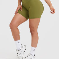 Unified High Waisted Shorts 6" | Olive Green