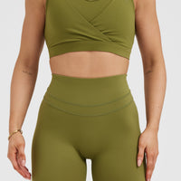 Unified High Waisted Shorts 6" | Olive Green