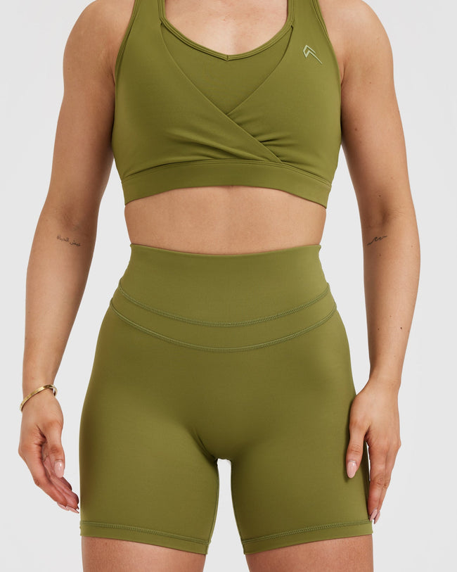 Unified High Waisted Shorts 6" | Olive Green